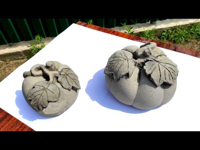 DIY Cement Pumpkin DIY Cement Crafts Cement Ideas Garden Figurines