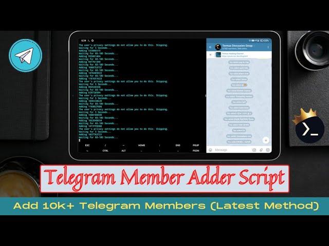 Termux Script for add 10k Telegram Members using Telegram Scraper - Latest Method.