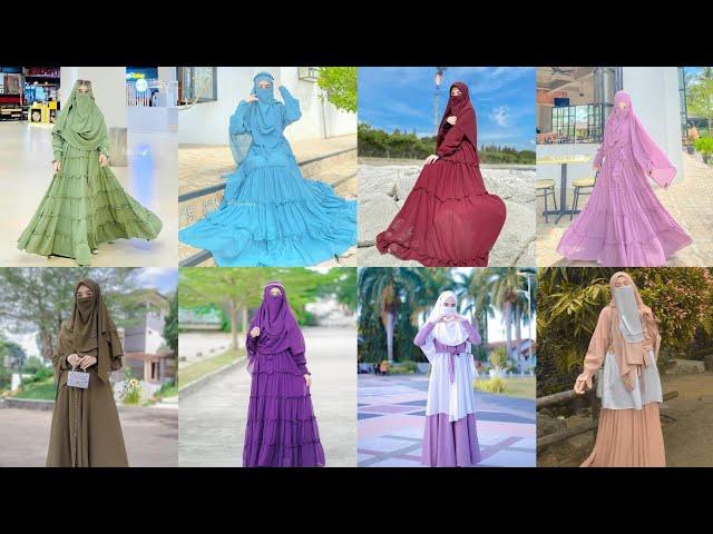 Simple & Stylish Abaya burkha design 2024 | Printed abaya hijab design//Beautiful abaya dress design