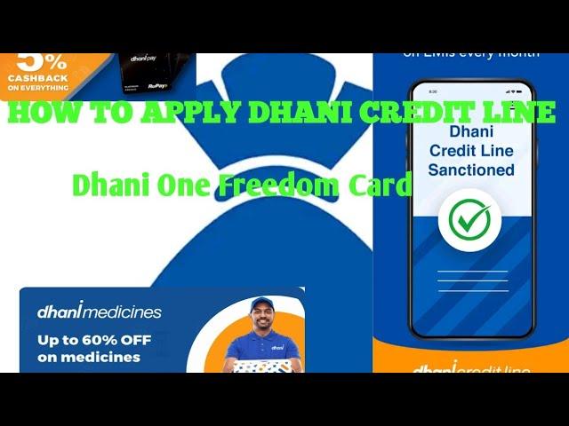 How to Apply Dhani Credit Line And Dhani One Freedom Card.