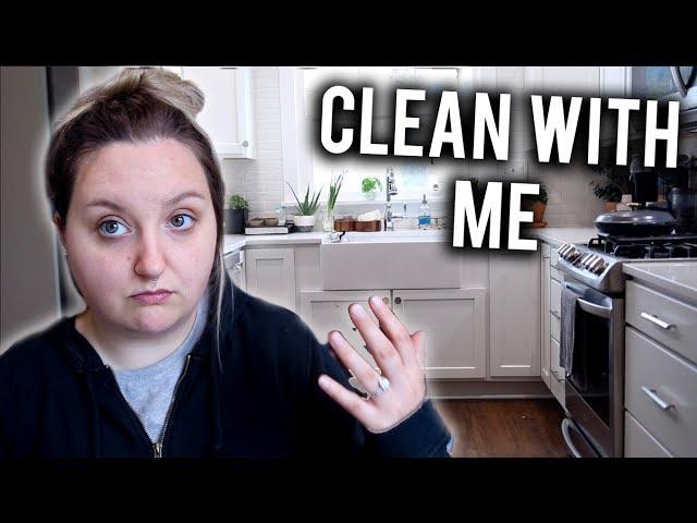CLEAN WITH ME | MESSY KITCHEN CLEANING MOTIVATION