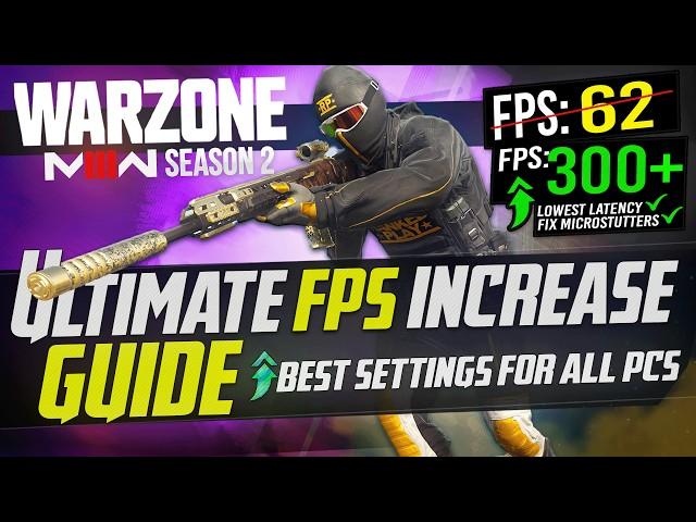  COD: WARZONE 3 Dramatically increase performance / FPS with any setup! *Best Settings 2024* ️