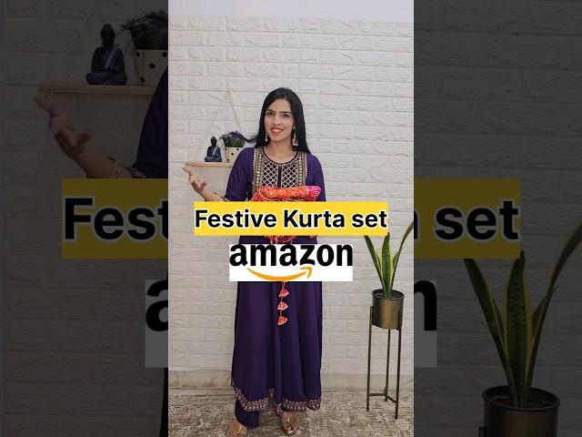 Festive Amazon kurta set #Amazon #kurtaset #fashion #shorts #youtubeshorts #ashortaday