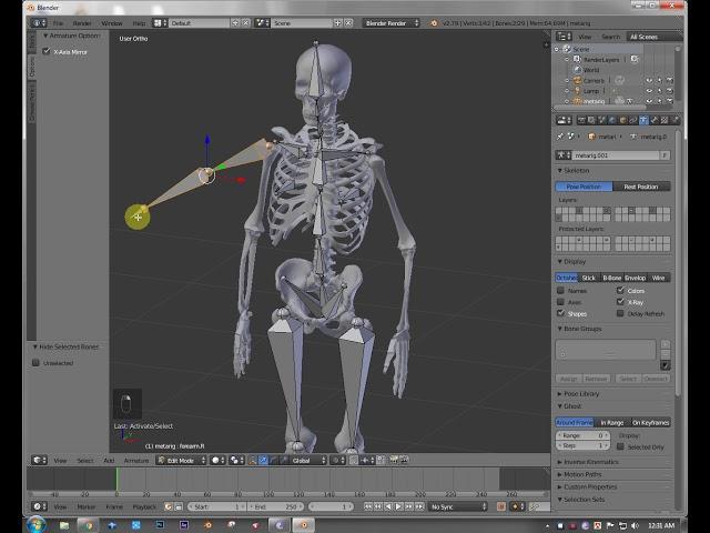 Skeleton rig and animation blender tutorial Blender ATX