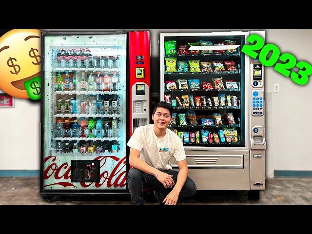 This Is HOW MUCH 4 Vending Machines Made IN A MONTH!