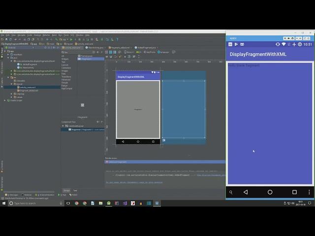 How to add fragment to activity (xml method) Android Studio