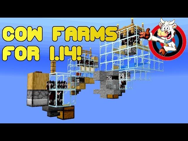 3 Minecraft Cow Farm Tutorials (Super Easy!!)  Minecraft 1.14.2
