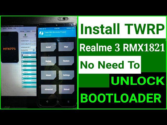 Install TWRP di Realme 3 "Tanpa Unlock Bootloader