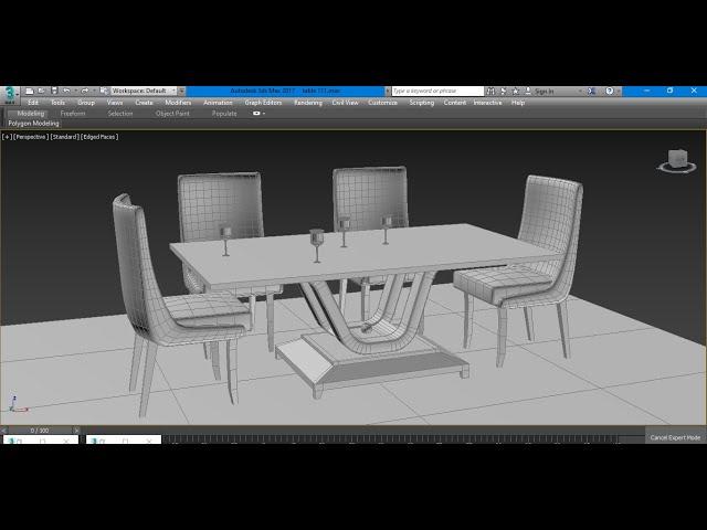 3DsMax Tutorials, Tutorial on Modeling a Stylish Dinning Table & Chair in 3dsmax