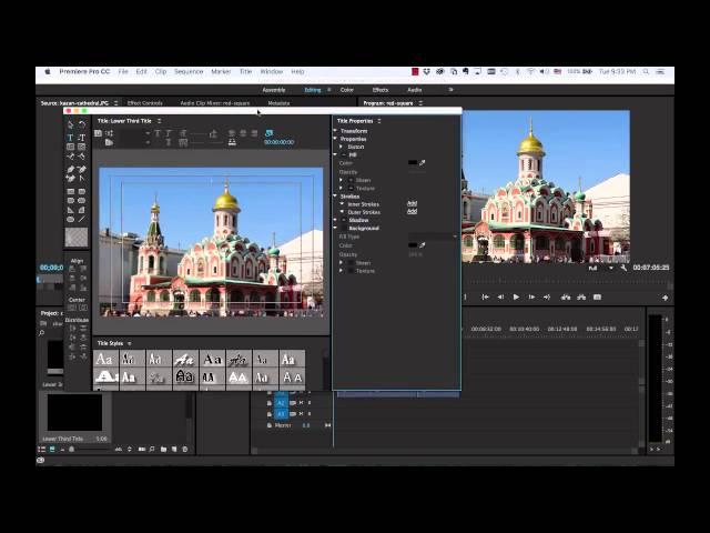 Creating a Video Title: Adding a Rectangle Overlay in Adobe Premiere CC 2015