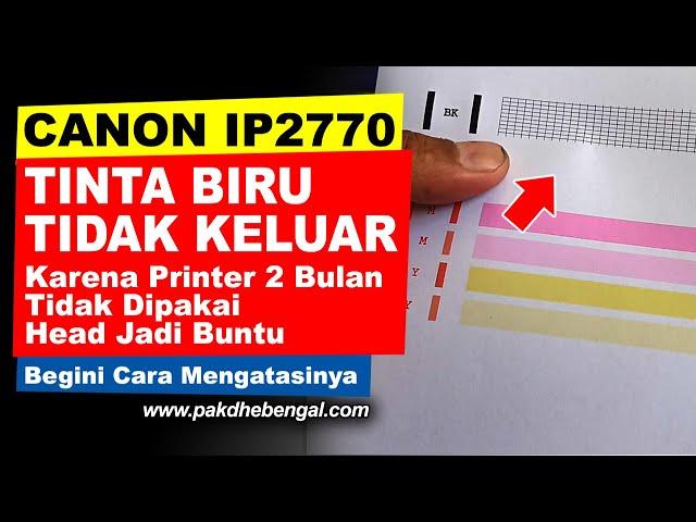 Cara Menangani Tinta Warna Biru Printer Canon IP2770 Tidak Keluar