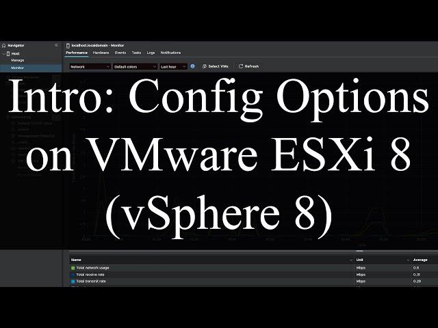 VMware ESXi 8 (vSphere 8) Navigation and Configuration Options