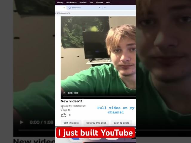 I Just Built My Own YouTube!  #webdevelopment