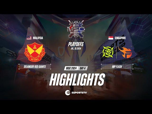 Selangor Red Giants vs NIP Flash HIGHLIGHTS MSC 2024 | NPFL VS SRG ESPORTSTV