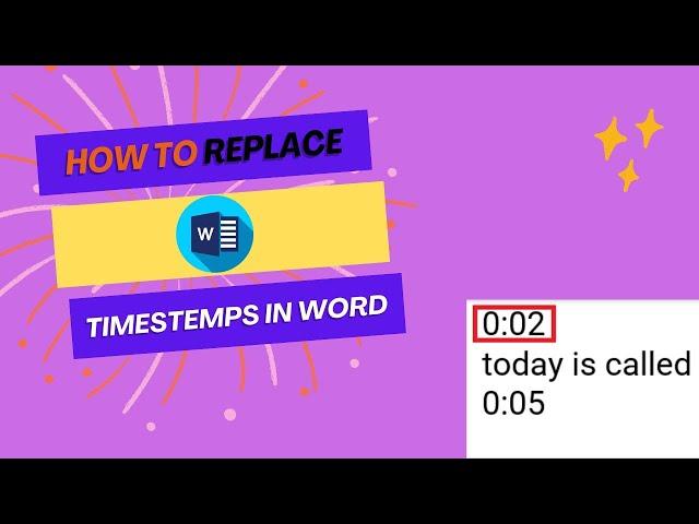 How to remove Timestamp : Effortlessly Clean Transcripts in Microsoft Word Tutorial