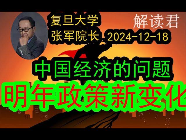 复旦大学张军院长最新重点演讲！（2024-12-18）明年整个经济政策的变化和变局！中国经济当下真正的问题所在，下一步应该怎么去做才行 #中国经济