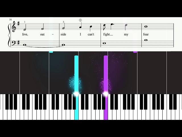 Lovely - Billie Eilish ft. Khalid (EASY) Piano Tutorial with fingering (with lyrics) FREE SHEETS