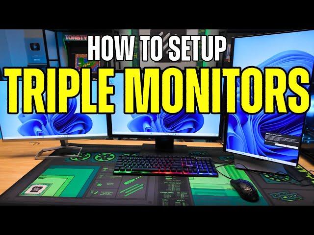 How To Setup Triple Monitors in 2024 - Step-By-Step