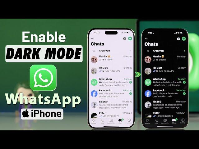 How To Get WhatsApp Dark Mode in iPhone! [IOS 18]