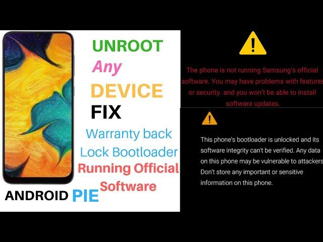 Unroot Samsung Galaxy A10 A20 A30 A40 A50 A60 A70 | Remove root M10 M20 M30 M40 | Delete Root 2021