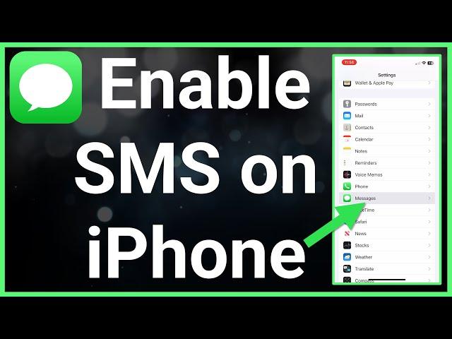 How To Turn On SMS On iPhone