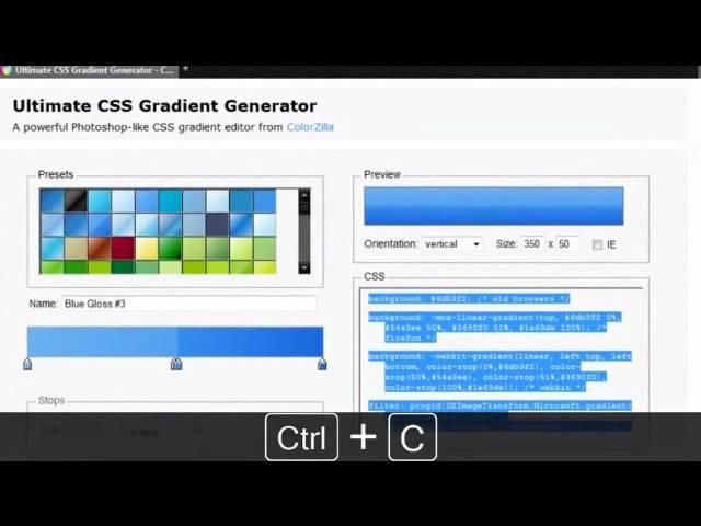 CSS  Generar degradados con Ultimate CSS Gradient Generator