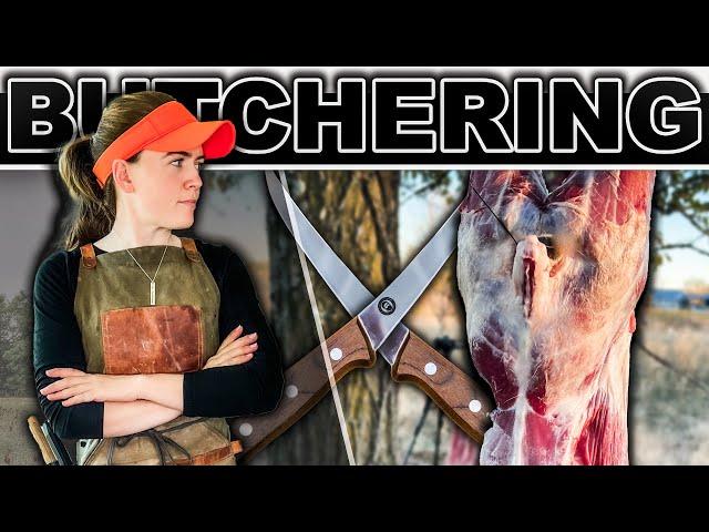 BUTCHERING A LAMB AT HOME (for the first time) | Using Bearded Butcher Knives Dorper SHEEP Farming