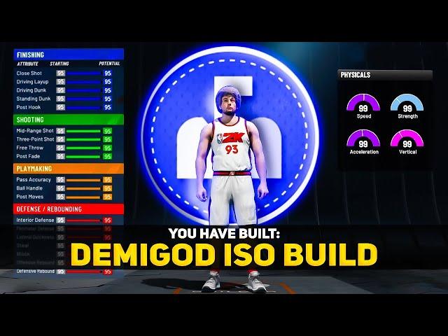 NBA 2K22 DEMIGOD ISO BUILD - BEST SMALL FORWARD BUILD NBA 2K22 - BEST 2-WAY SLASHER BUILD