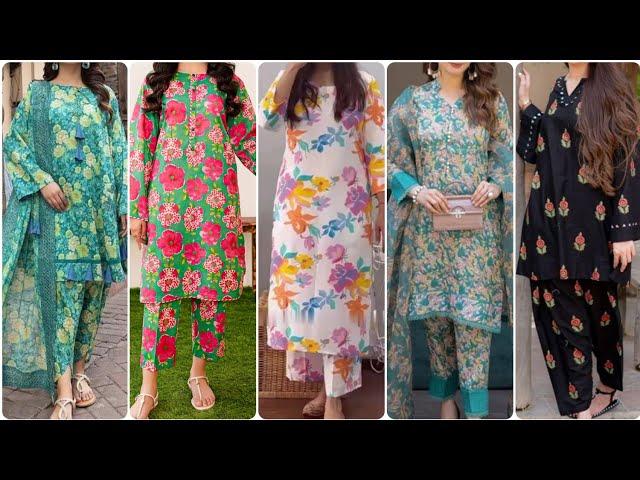 50 +Very Stylish Same Print Dress Designs 2024 For Summer // All Over Printed Dress Designs