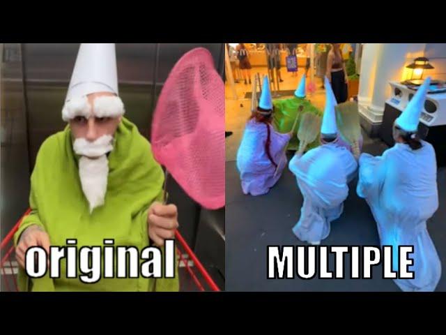 Tiny Green Wizard Original VS Multiple| The Green Wizard Gnome At The Mall