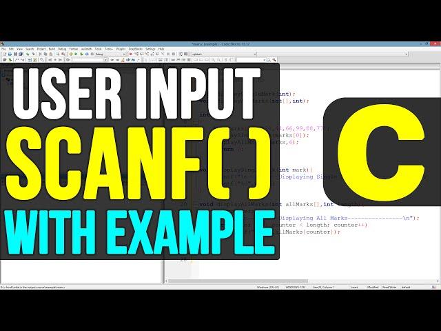 Scanf() Function in C Programming Language Video Tutorial