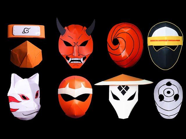 9 Amazing Ninja masks || How to make paper ninja masks Naruto
