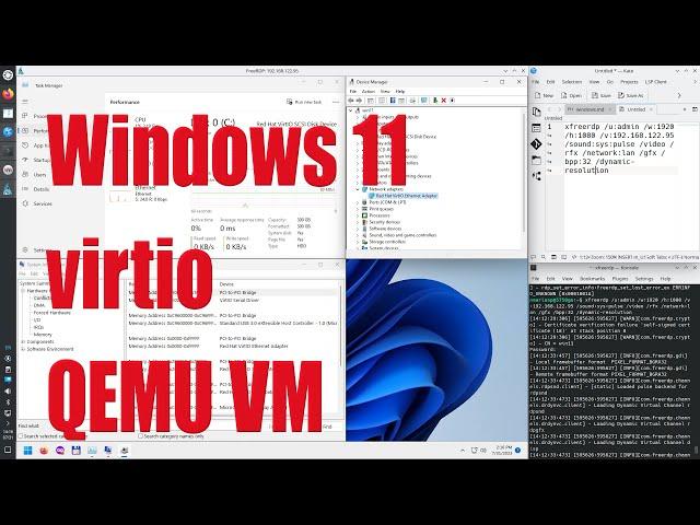 Windows 11 using virtio QEMU virtual machine (VM) tutorial for beginners - July 2023 - 331c0494