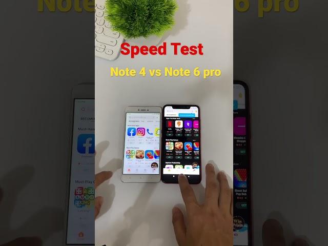 Redmi note 4 vs Redmi note 6 pro Speed Test #shorts