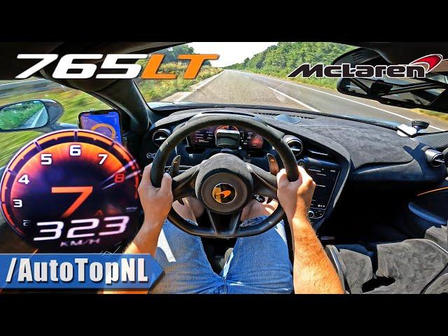 McLaren 765LT *326kmh* on AUTOBAHN by AutoTopNL