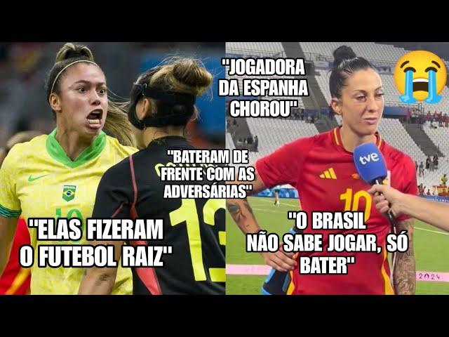 NÃO ACEITOU A DERROTA!! JOGADORA ESPANHOLA TEM FALA POLÊMICA E NÃO ACEITA O FUTEBOL DO BRASIL!!