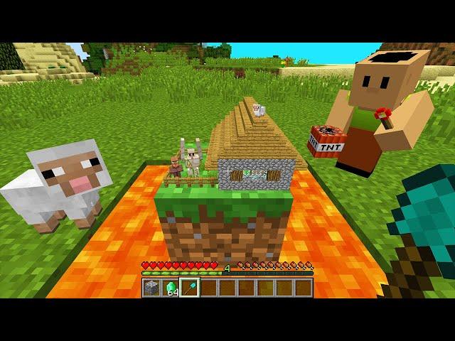 CURSED MINECRAFT BUT IT'S UNLUCKY LUCKY FUNNY MOMENTS real SMALLEST VILLAGE