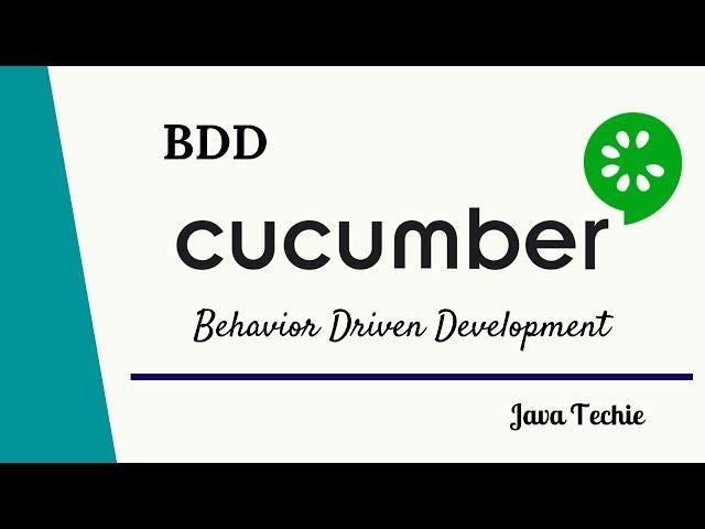 BDD - Behavior Driven Development | Cucumber for Java  | JavaTechie