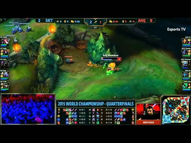 AHQ Westdoor SOLO KILL on Faker 2 Times In 1 Game (S5 WC Quarter-final G#3)