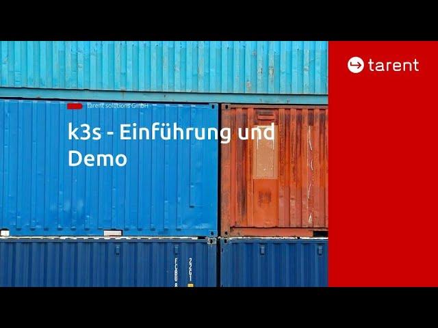 Einführung in k3s - Kubernetes so einfach wie noch nie