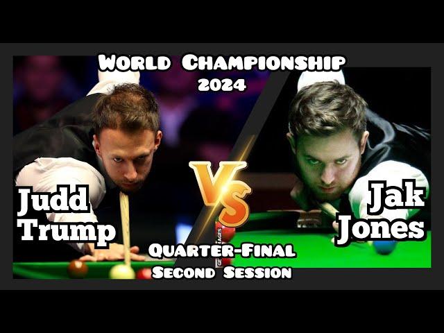 Judd Trump vs Jak Jones - World Championship Snooker 2024 - Quarter-Final - Second Session Live