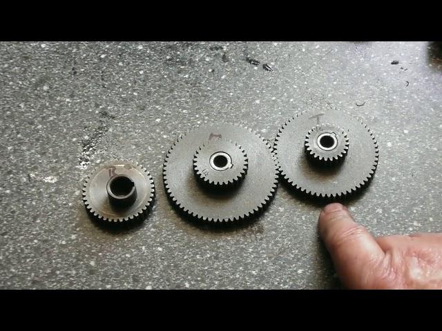 WARCO LATHE Gear train set up for screwcutting