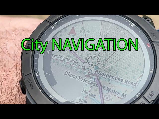 Garmin Fenix 7X Navigation in town with Talkytoaster