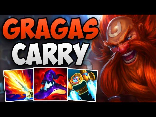 INSANE GRAGAS JUNGLE SOLO CARRY IN KOREAN CHALLENGER! | CHALLENGER GRAGAS JUNGLE GAMEPLAY | 14.3 S14