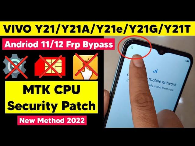 Vivo Y21/ Y21A / Y21e / Y21G / Y21T Andriod 11/12 Frp Bypass | Funtouch 12 Google Account New Method