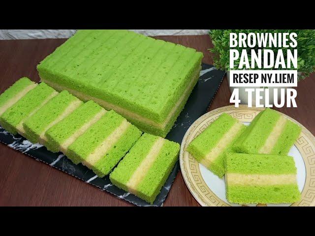 Pandan Brownies 4 Eggs Mrs. Liem's ​​recipe