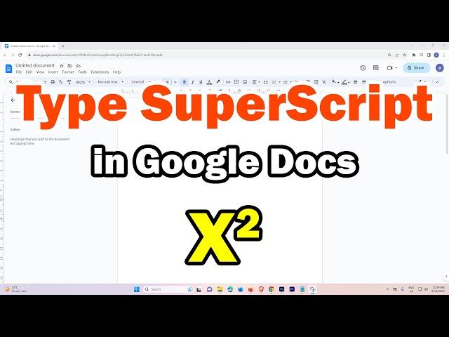 How to Type SuperScript in Google Docs