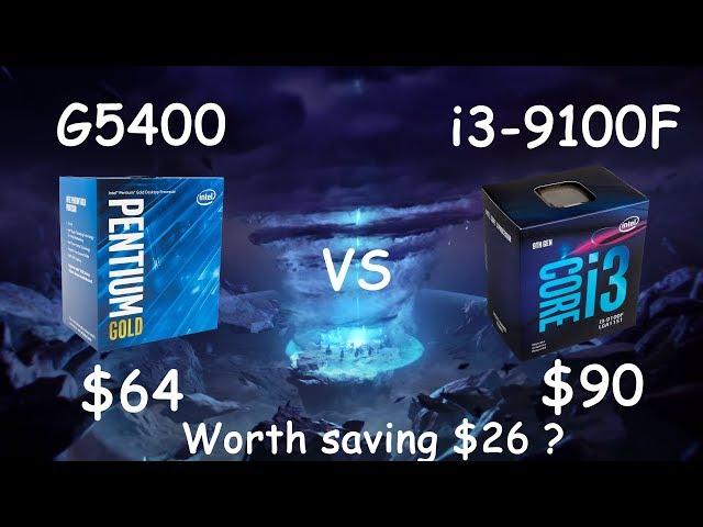 i3 9100F vs Pentium G5400 tested in 12 games