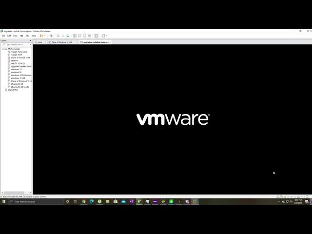 Can You Upgrade MacOS Catalina To Latest Version August 2020, In  A VMWARE Virtual Machine?