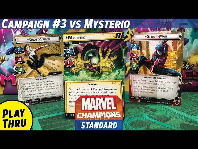 SINISTER MOTIVES Scenario #3 against MYSTERIO - Marvel Champions Playthrough